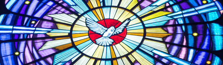 Holy Spirit stain glass