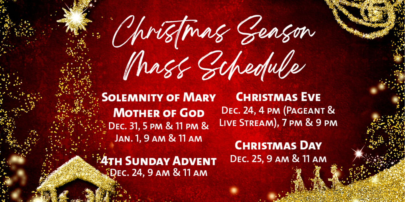 Christmas Season Mass Schedule 2023